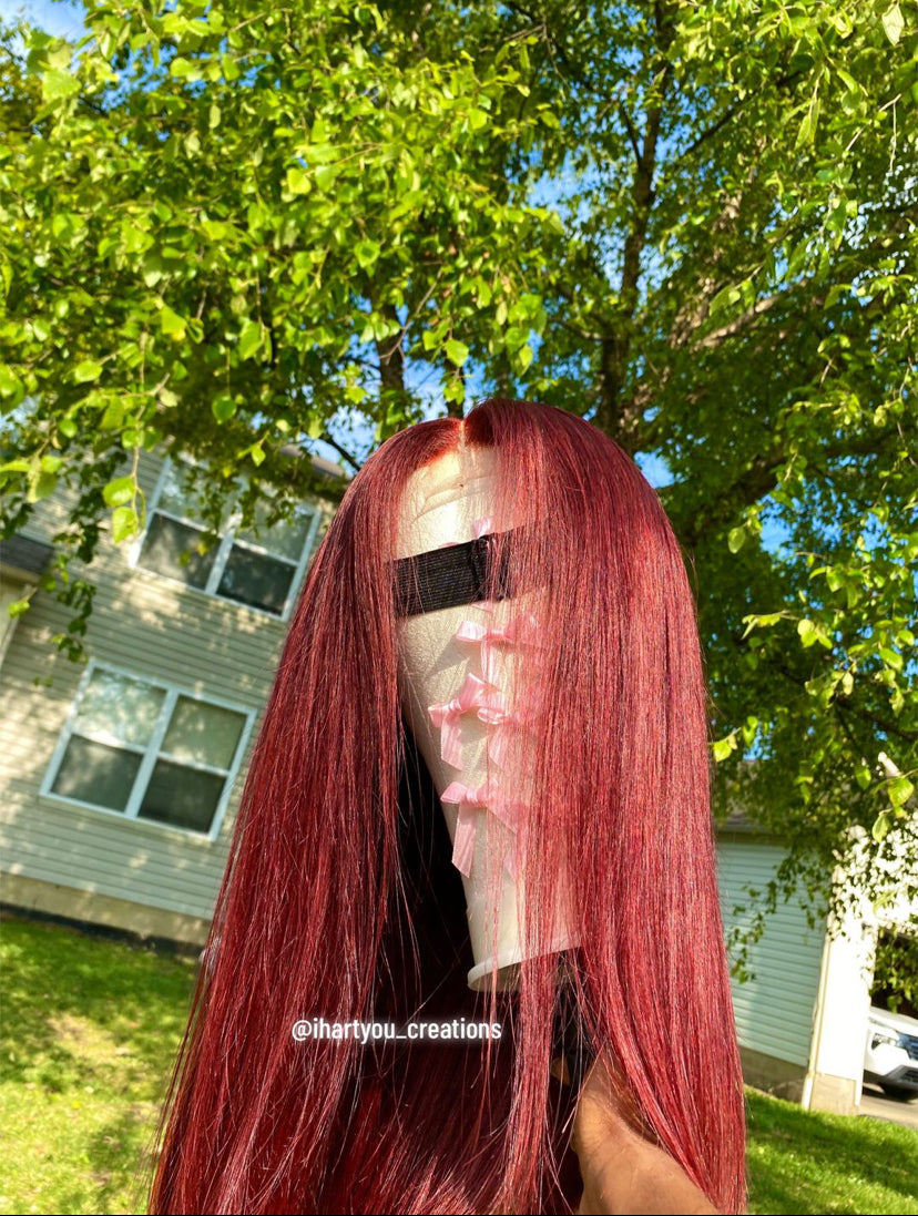 “Silk Press” Red Velvet